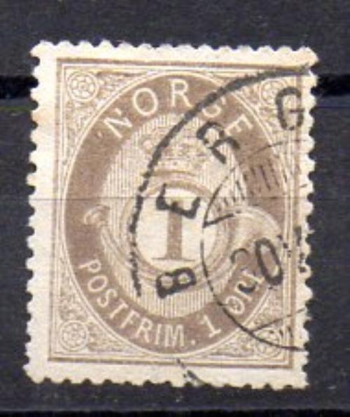 挪威 1877/78年 耶维尔编号 22 (o)